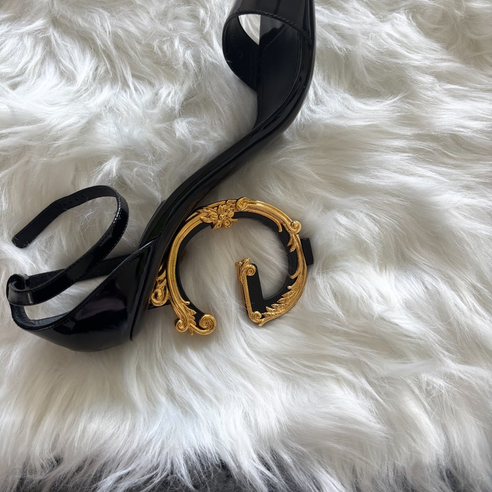 Dolce & Gabbana Black and Gold Heels